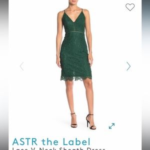 ASTR the label S green lace dress